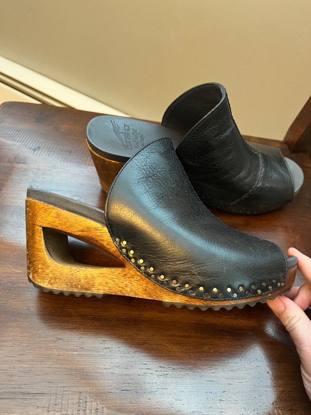 Dansko black clog sandals